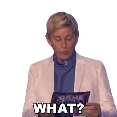 Woman Holding Card Saying What