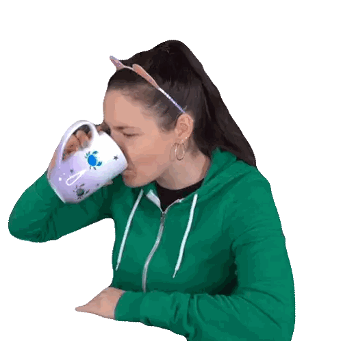 Woman Holding Crab Mug