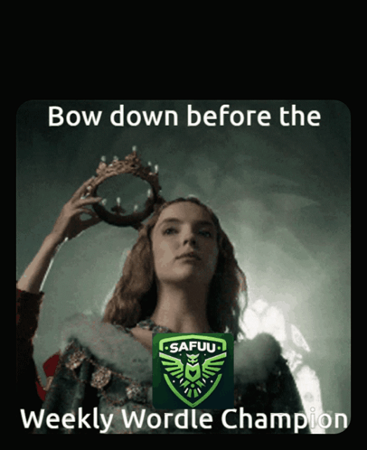 Woman Holding Crown Bow Down Wordle Champion GIF