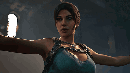 Woman Holding Gun in Video Game