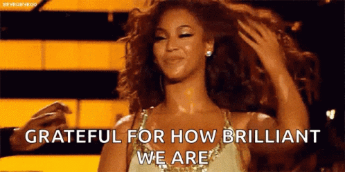 Woman Holding Hair Grateful For How Brilliant We Are