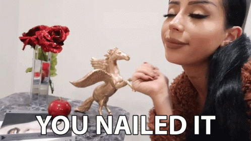 Woman Holding Horse Statue You Nailed It