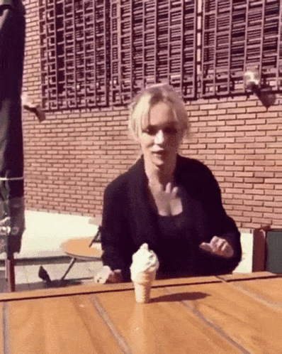 Woman Holding Ice Cream Cone