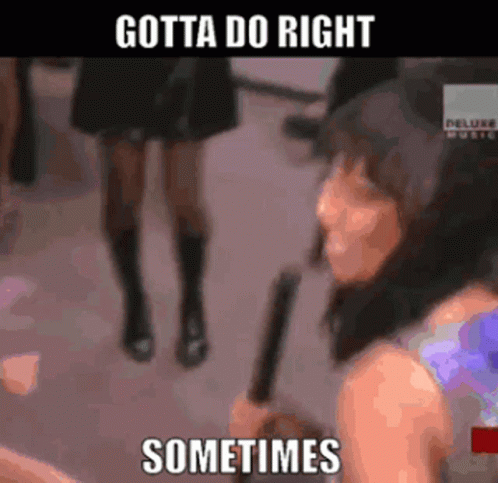Woman Holding Microphone Gotta Do Right Sometimes GIF
