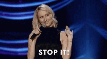 Woman Holding Microphone Saying Stop