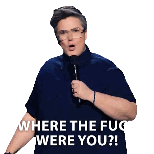 Woman Holding Microphone Saying Where The Fuck Were You