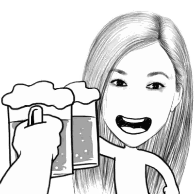 Woman Holding Mug Drawing