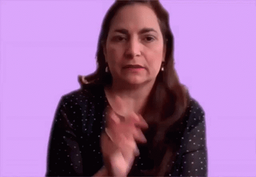 Woman Holding Pen Saying My Lips Are