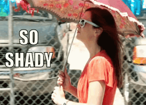 Woman Holding Pink Umbrella So Shady