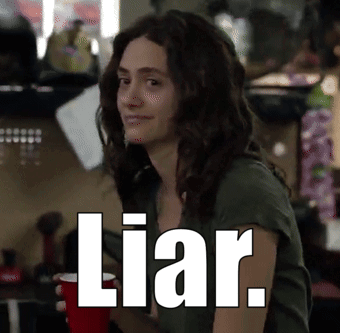 Woman Holding Red Cup Saying Liar GIF