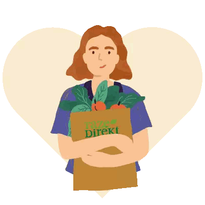 Woman Holding Rizs Direkt Bag