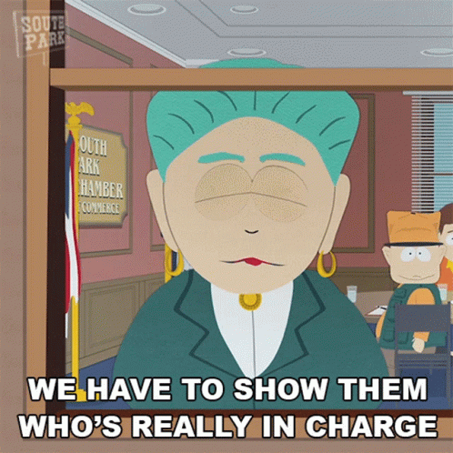 Woman Holding South Park Sign GIF