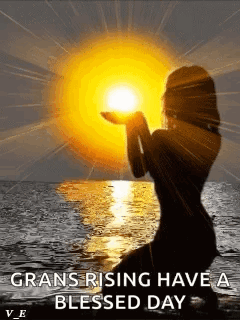 Woman Holding Sun Silhouette GIF