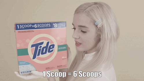 Woman Holding Tide Laundry Detergent Box