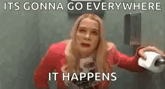Woman Holding Toilet Paper GIF