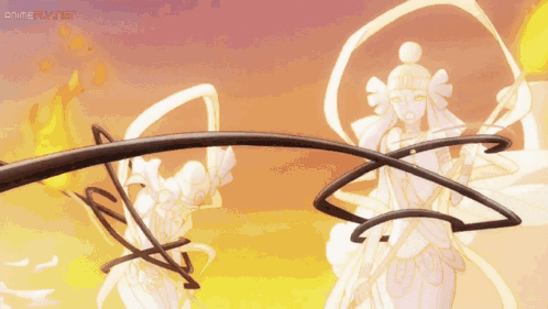 Woman Holding Torch With Anime Text