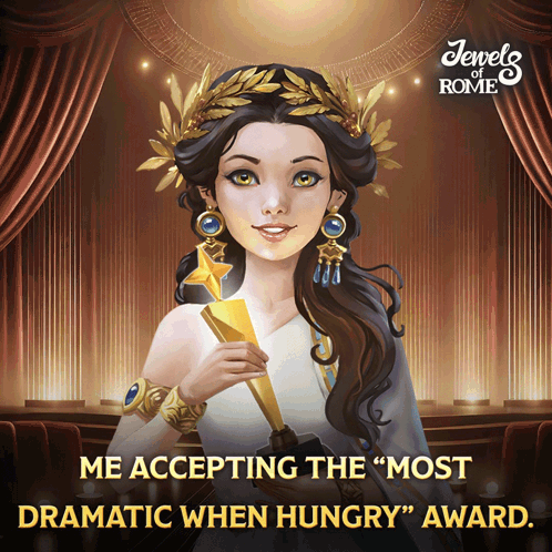 Woman Holding Trophy Jewels of Rome