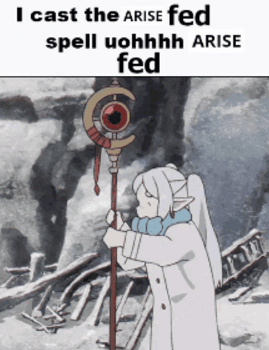 Woman Holding Wand Saying Fed