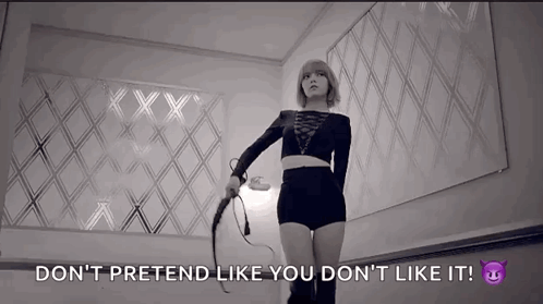 Woman Holding Whip Do Not Pretend GIF
