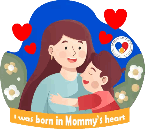 Woman Hugging Child I Was Born in Mommy's Heart
