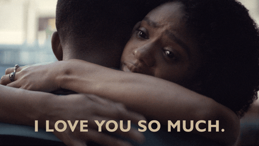 Woman Hugging Love You So Much GIF