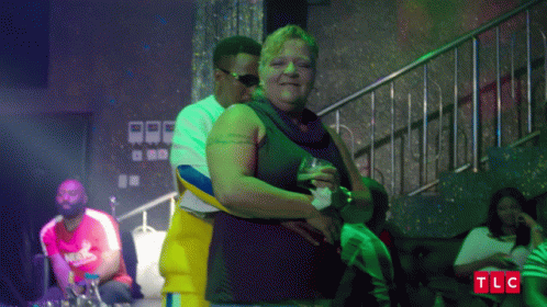 Woman Hugging Man In Club TLC GIF