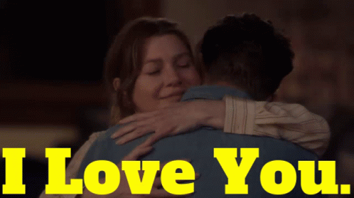 Woman Hugging Man Saying I Love You