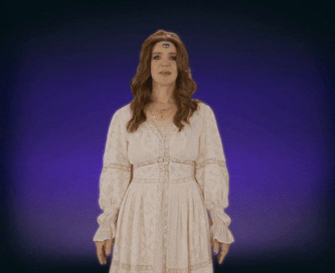 Woman In A Princess Costume Disappearing Byeeee GIF