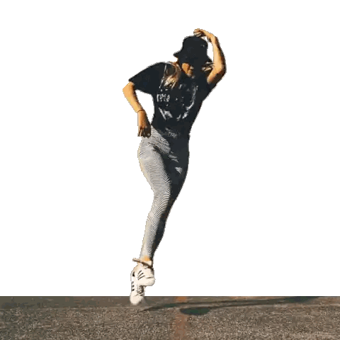 Woman in Adidas Shoes Dancing
