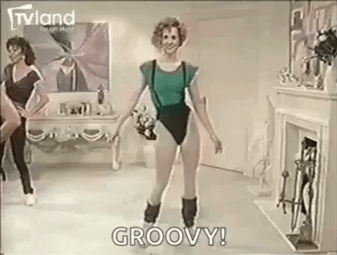 Woman In Aerobics Costume Groovy GIF