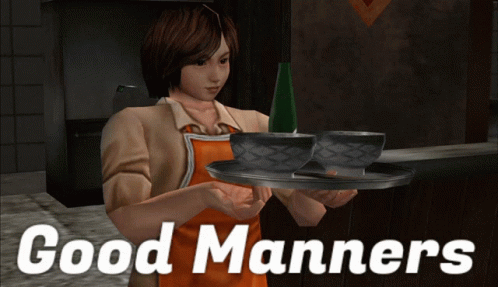 Woman In Apron Holding Tray Of Bowls GIF