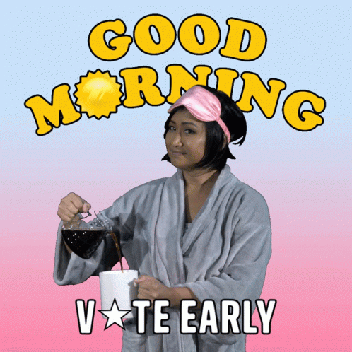 Woman in Bathrobe Pouring Coffee Good Morning
