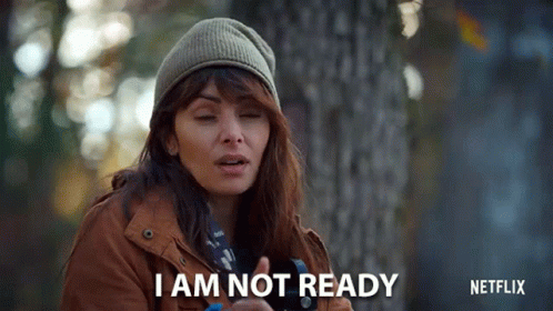 Woman in Beanie Says I Am Not Ready