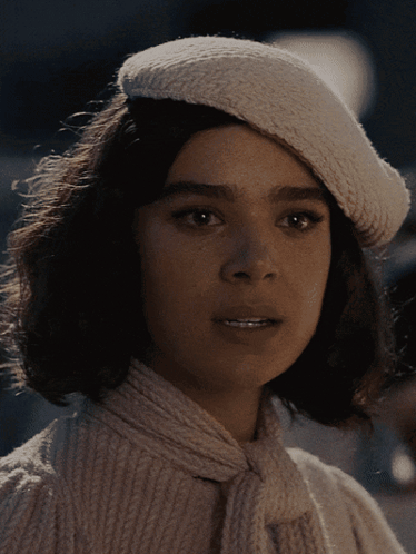Woman in Beret and Sweater