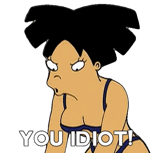 Woman In Bikini Saying You Idiot