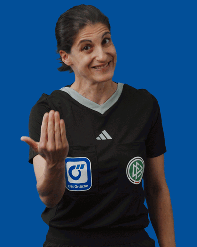 Woman in Black Adidas Shirt With Deutsche Logo