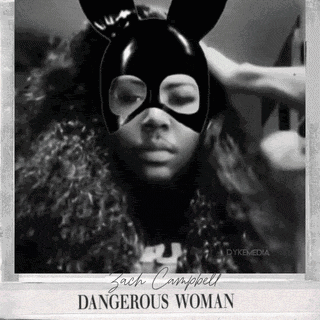 Woman in Black and White Mask Zach Campbell Dangerous Woman
