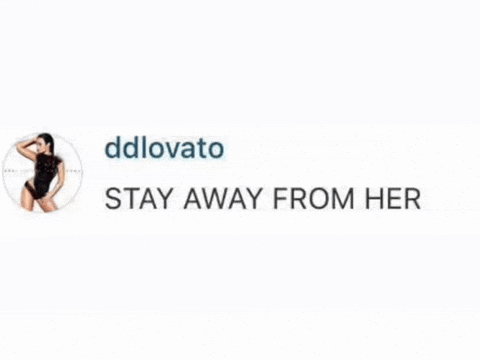 Woman in Black Bodysuit Saying Stay Away From Her