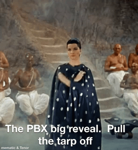 Woman in Black Cape Reveals PBX