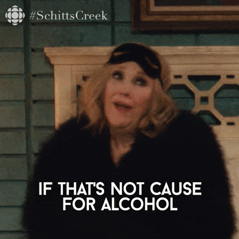 Woman in Black Coat Says If That's Not Cause for Alcohol