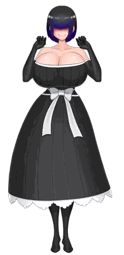 Woman in Black Dress and Gloves