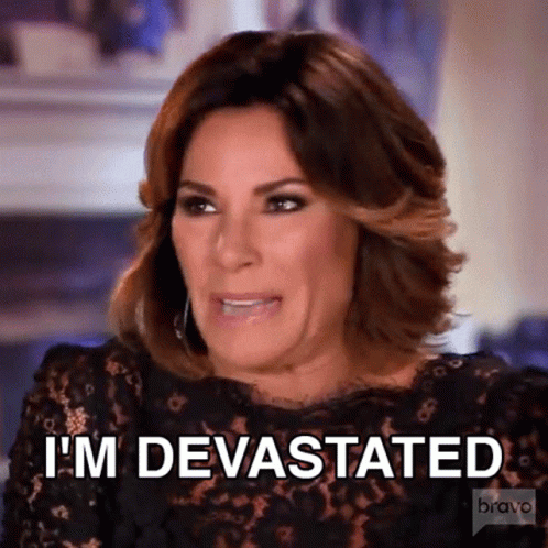 Woman in Black Dress Making Funny Face Saying I'm Devastated