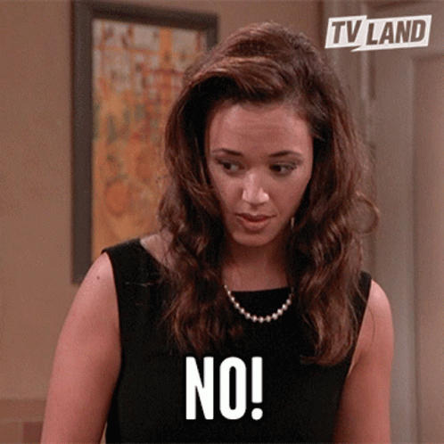 Woman in Black Dress Saying No