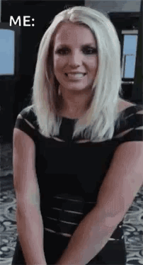 Woman in Black Dress Smiling