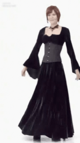 Woman in Black Dress