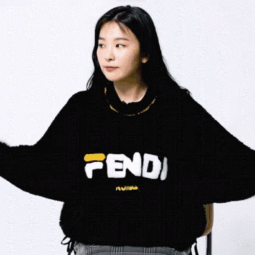 Woman in Black Fendi Sweater