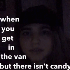 Woman in Black Hat in Dark Room Saying When You Get in the Van