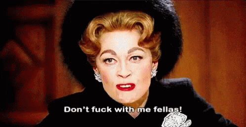 Woman in Black Hat Saying Don't Fuck With Me Fellas