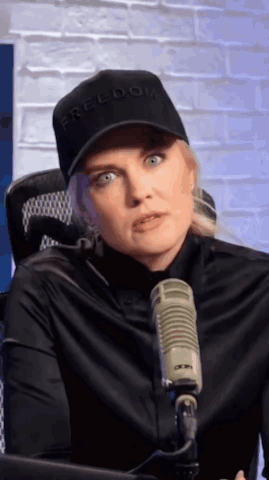 Woman In Black Hat Saying Freedom GIF
