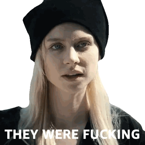 Woman in Black Hat Saying They Were Fucking